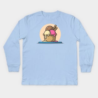 Ice Cream Scoop Kids Long Sleeve T-Shirt